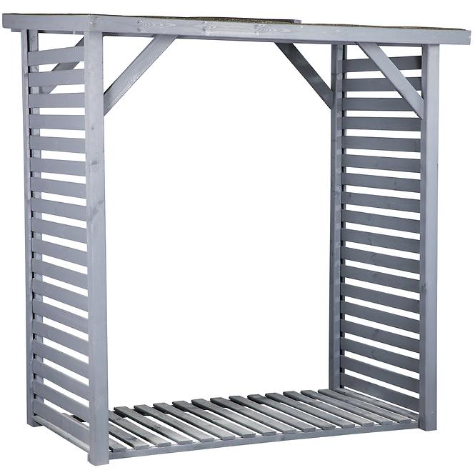 Brennholzunterstand 180x120x195 cm Grau