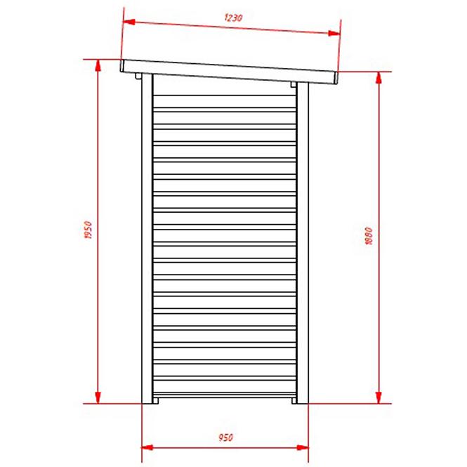 Brennholzunterstand 180x120x195 cm Grau