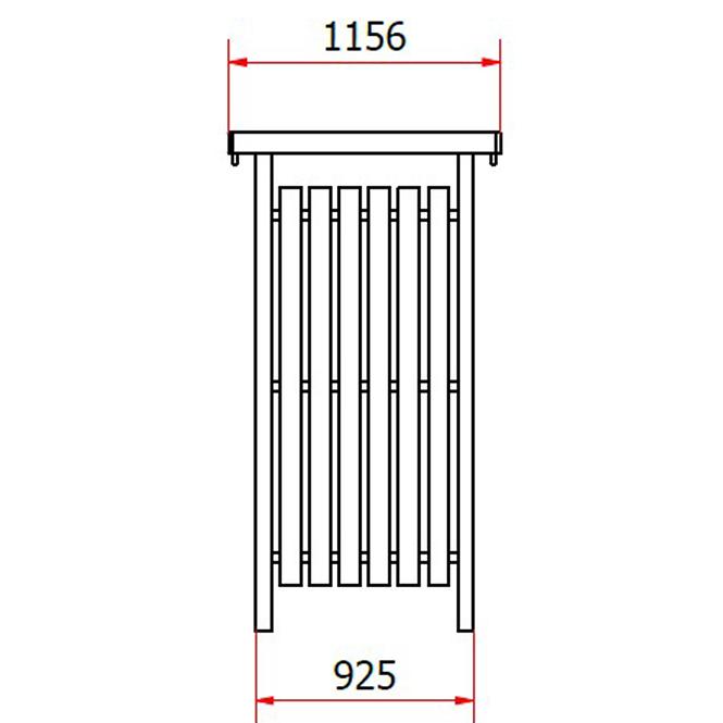 Brennholzunterstand 270x112x219 cm Braun