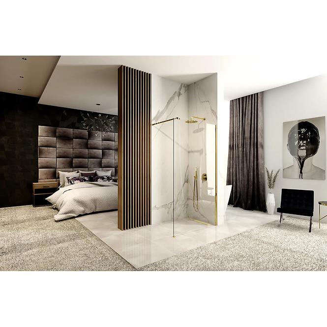 Duschwand Walk-in Aero Gold 100x195