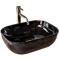 Aufsatzwaschbecken Belinda Black Marble Shiny