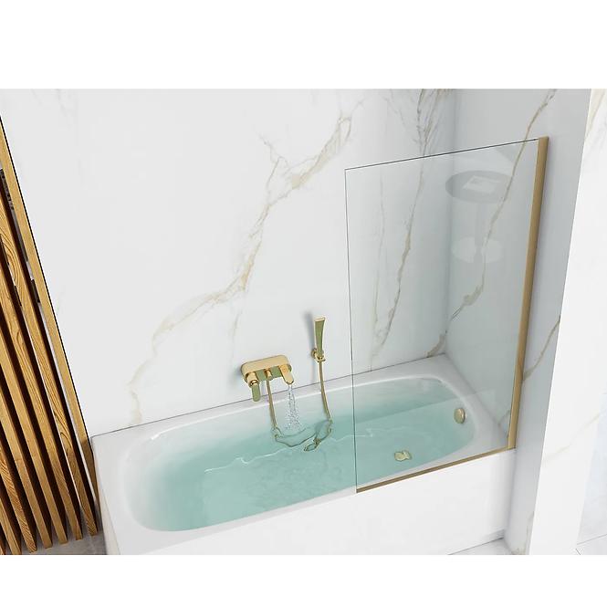 Badewannenfaltwand Elegant Gold 70x140