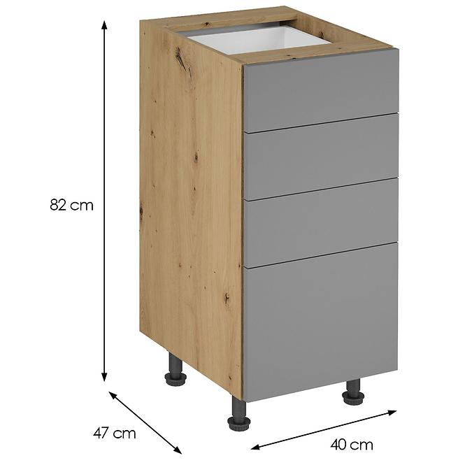 Küchenschrank Langen D40S4 push beige