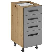 Küchenschrank Langen D40S4 möbelgriff beige