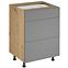 Küchenschrank Langen D60S3 push beige