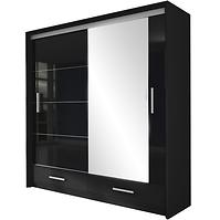 Schrank Marsylia 203 schwarz glänzend/schwarz