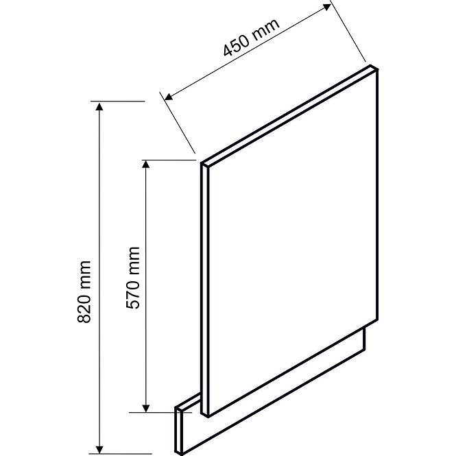 Türen für Einbauspülmaschine Sonja 45PO beige