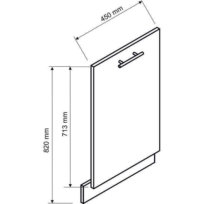 Türen für Einbauspülmaschine Sonja 45PZ eiche