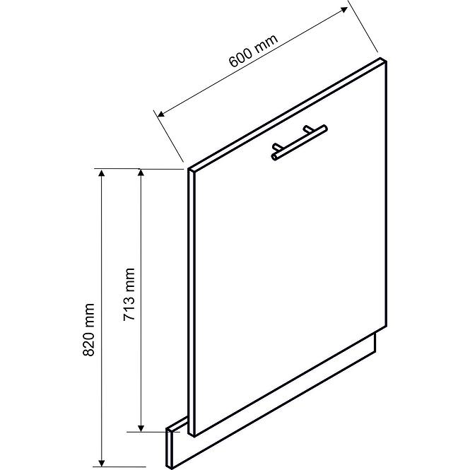 Türen für Einbauspülmaschine Sonja 60PZ eiche