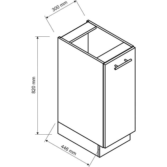 Küchenschrank Brit D30 beige