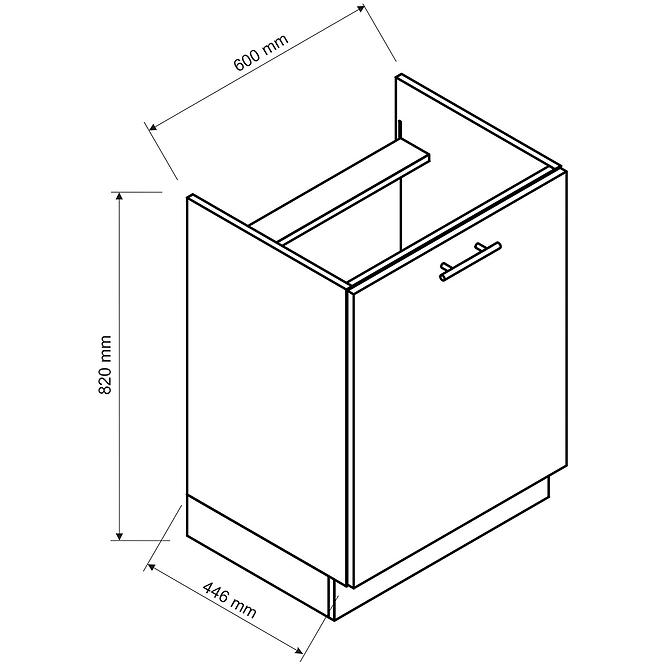 Küchenschrank Brit D60PC beige