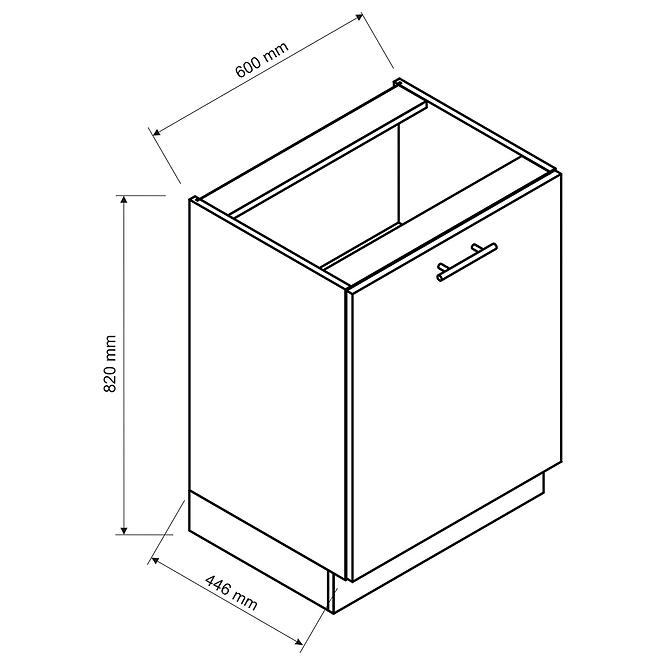 Küchenschrank Brit DK60 beige