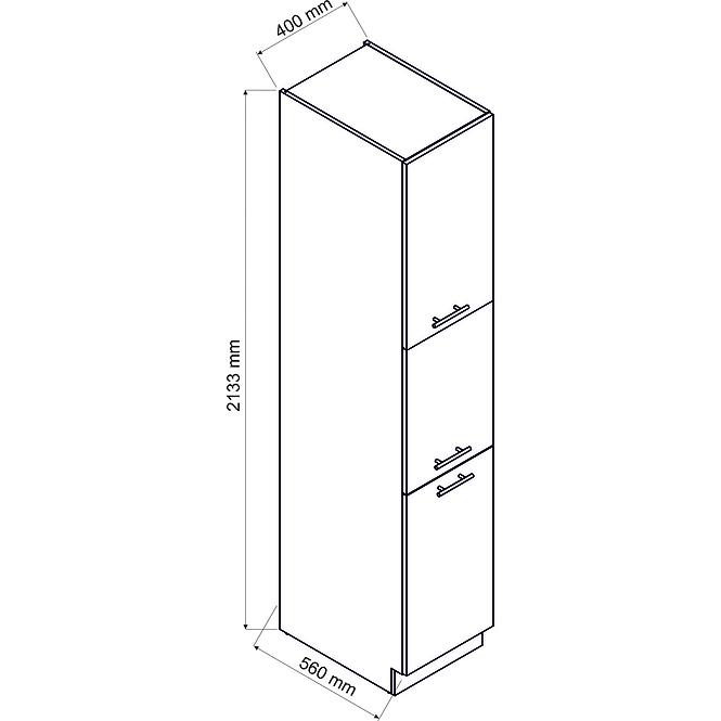 Küchenschrank Mina D40SŁ/2133 schwarz