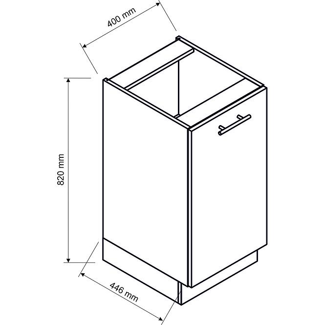 Küchenschrank Sonja D40 eiche