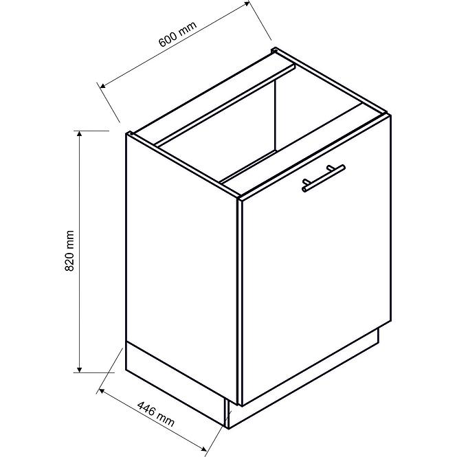 Küchenschrank Sonja D 60 eiche