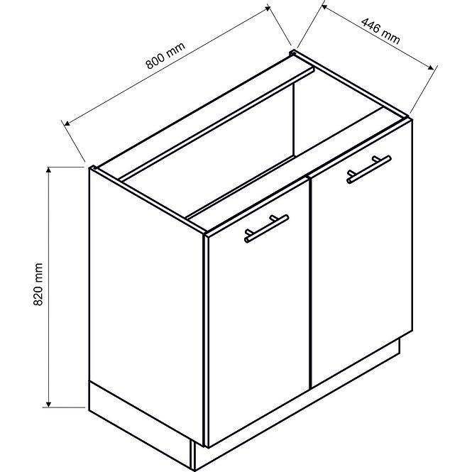 Küchenschrank Sonja D80 beige