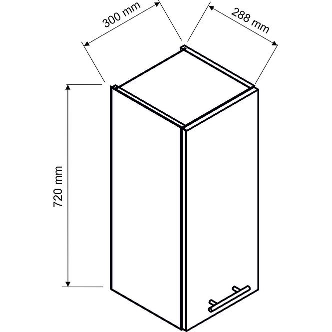 Küchenschrank Sonja W30 eiche