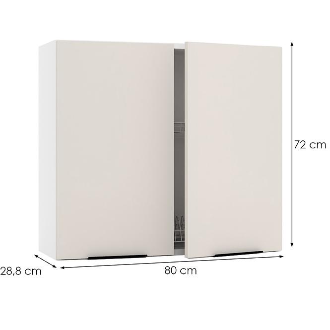 Küchenschrank Sonja W80SU ALU beige