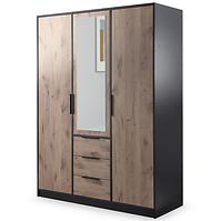 Garderobe DUARTE D3  schwarrz/wikingeriche spigel