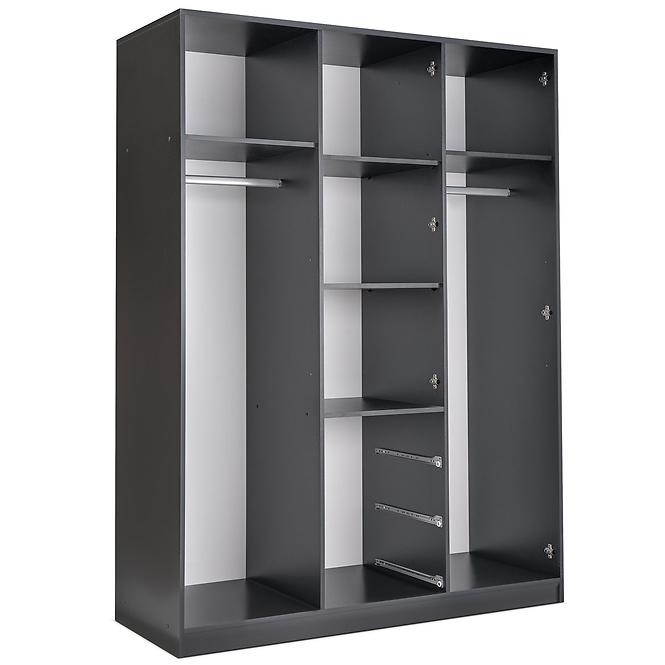 Garderobe DUARTE D3  schwarrz/wikingeriche spigel