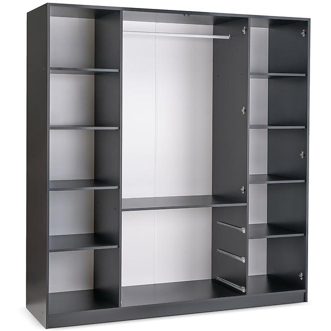 Garderobe DUARTE D4  schwarrz/wikingeriche spigel