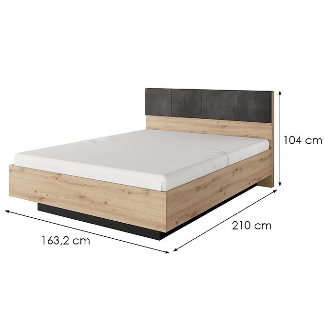 Bett 160 TALLY Artisan Eiche/Anthrazit