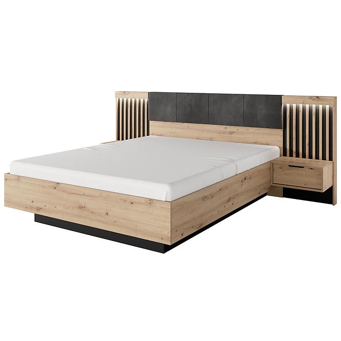 Bett 160 TALLY Artisan Eiche/Anthrazit