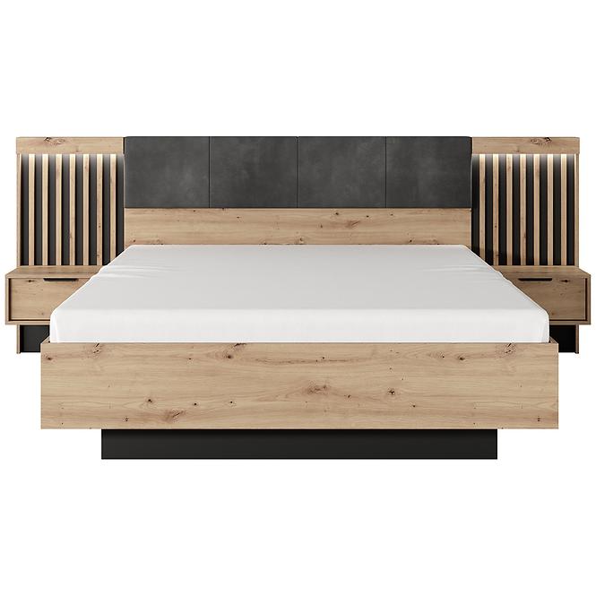 Bett 160 TALLY Artisan Eiche/Anthrazit