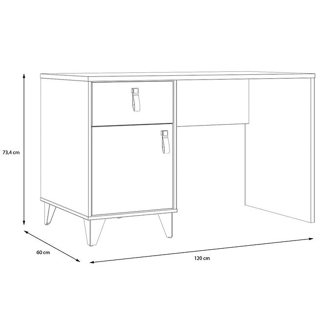 Schreibtisch Liona LYAB-M687 eiche mauvella/eiche cabezone