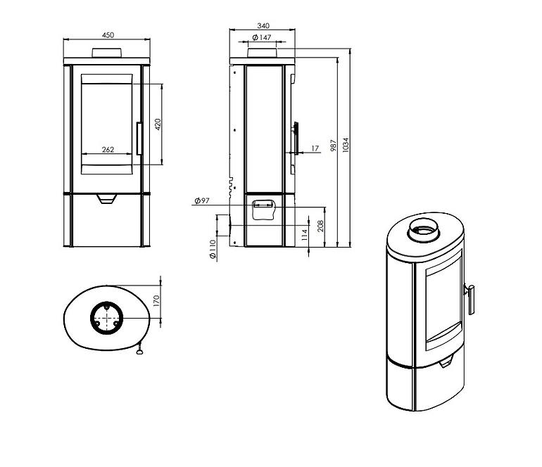 Kaminofen Palermo Eco 8 kW