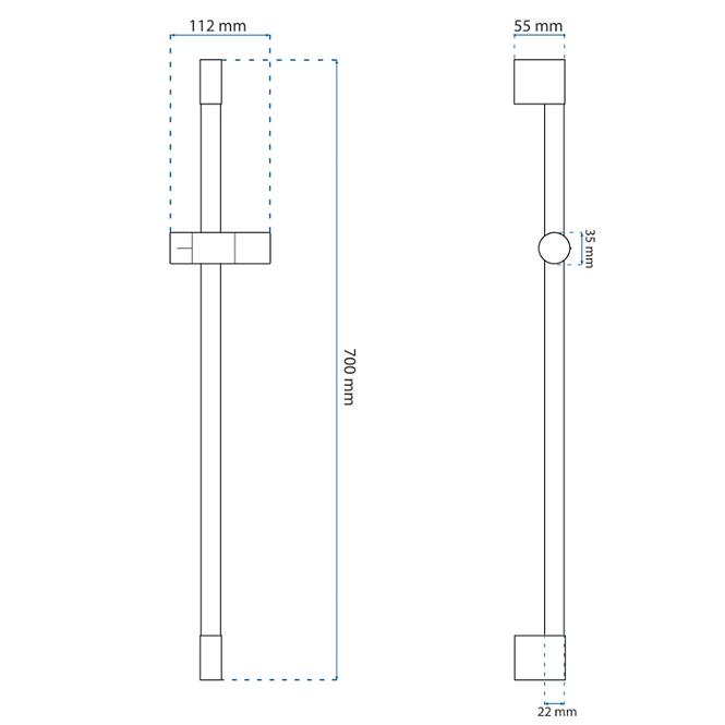 Duschstange 01 Chrom Rea P5982