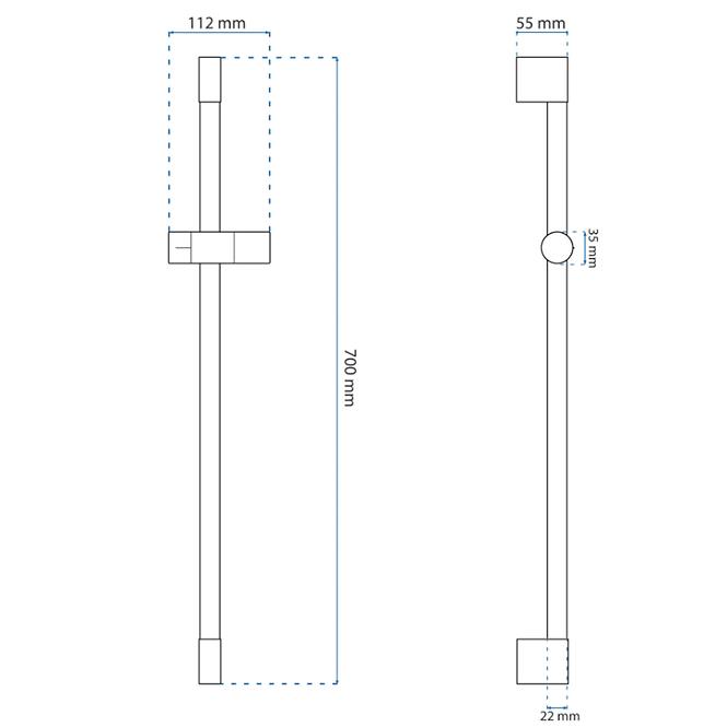 Duschstange 01 Gold Rea P5981