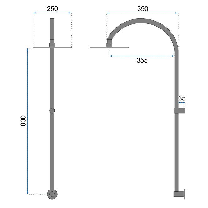 Duschset Lugano Rea P9301 Schwarz