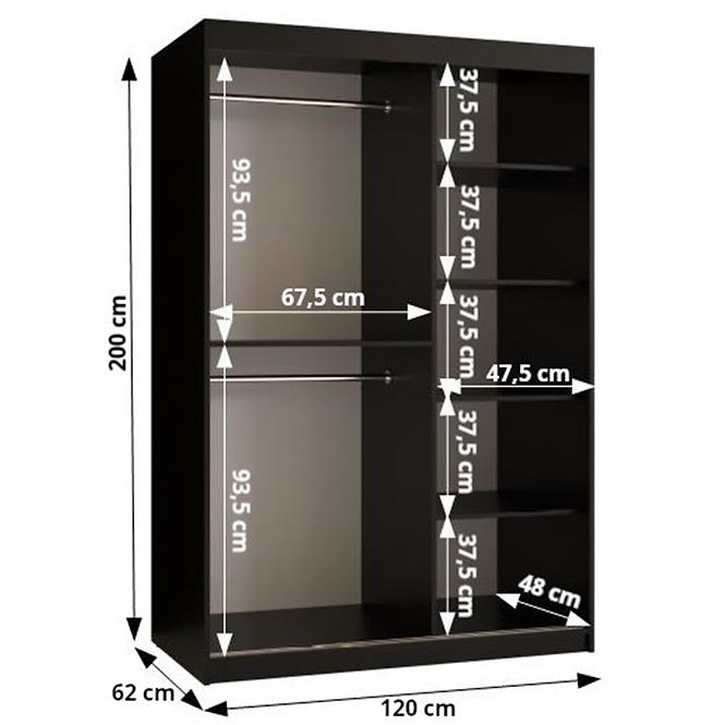 Schrank Gustavo 120 schwarz