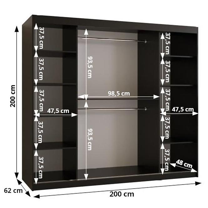 Schrank Zulu 200 schwarz