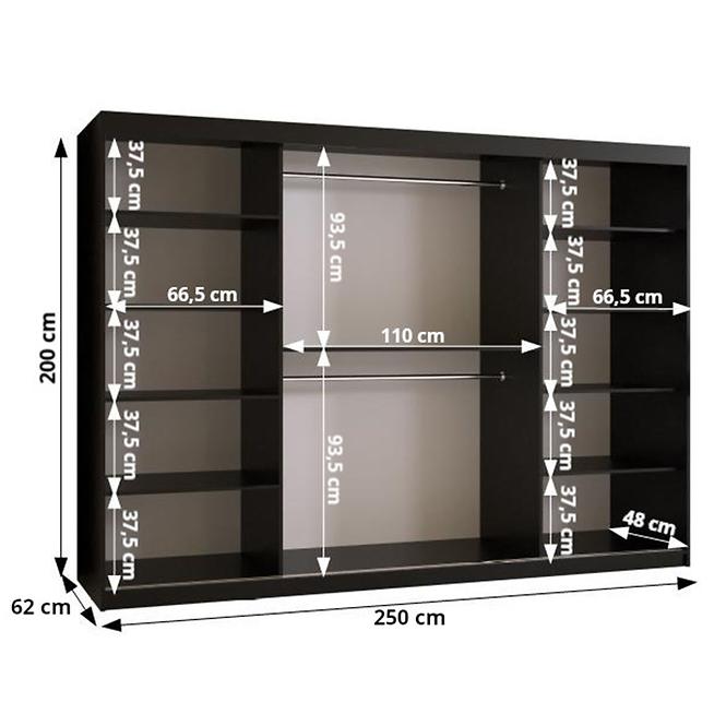 Schrank Zulu 250 schwarz