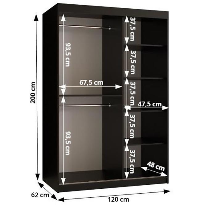 Schrank Sandakan 120 schwarz