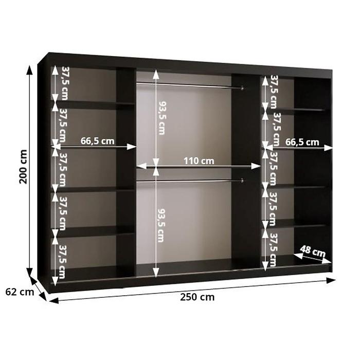 Schrank Sandakan 250 schwarz