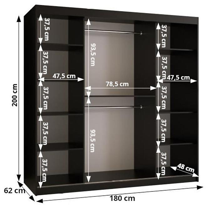 Schrank Walhalla 180 schwarz