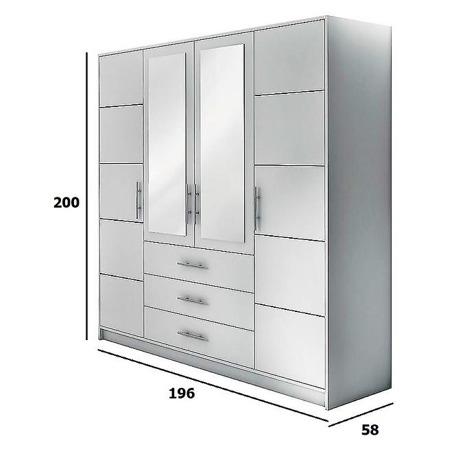 Schrank Bali 196cm Weiß