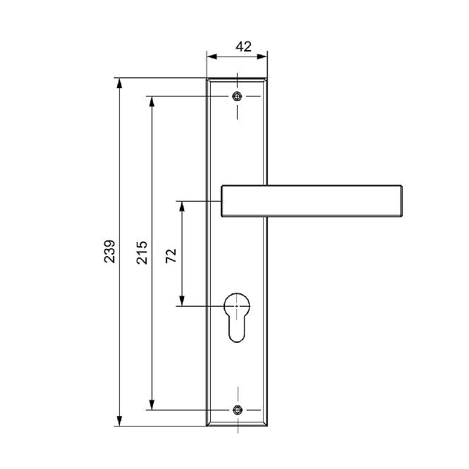 Türgriff KWADRO KL72 schwarz