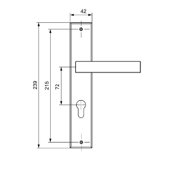 Türgriff KWADRO WB72 schwarz