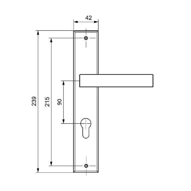 Türgriff KWADRO WB90 schwarz