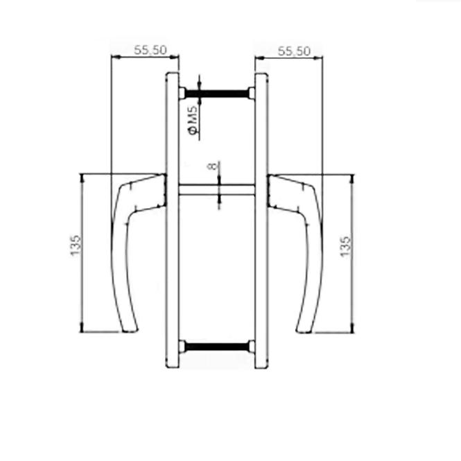 Türgriff PVC Silber