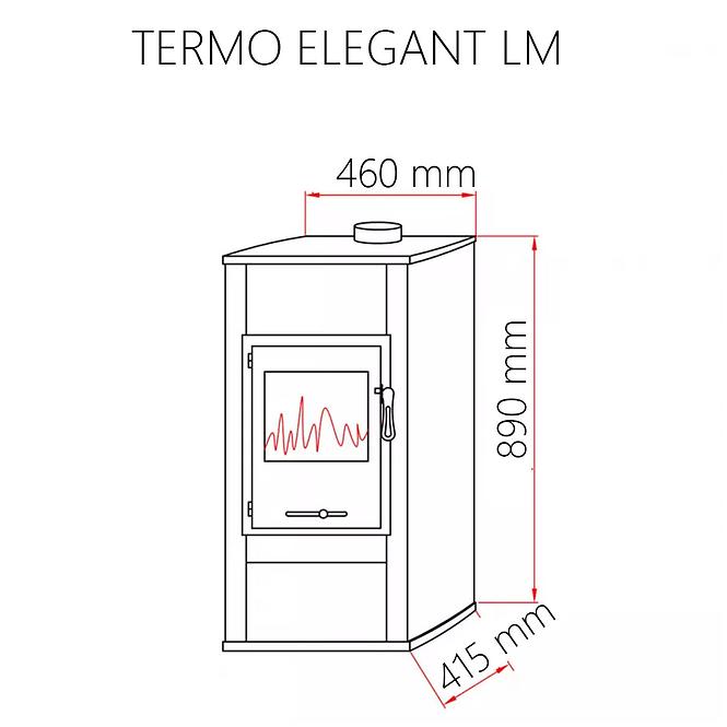 Kaminofen Termo Elegant LM dunkelrot