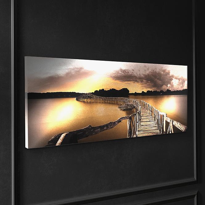 Bild Canvas Silver 60x150 ST646 Gold Jetty CA-13464