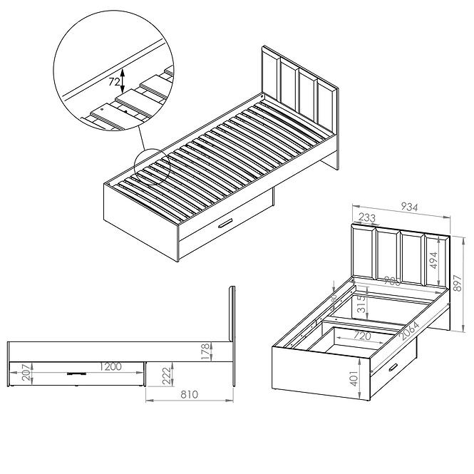 Bett Colt 10 + rahmen