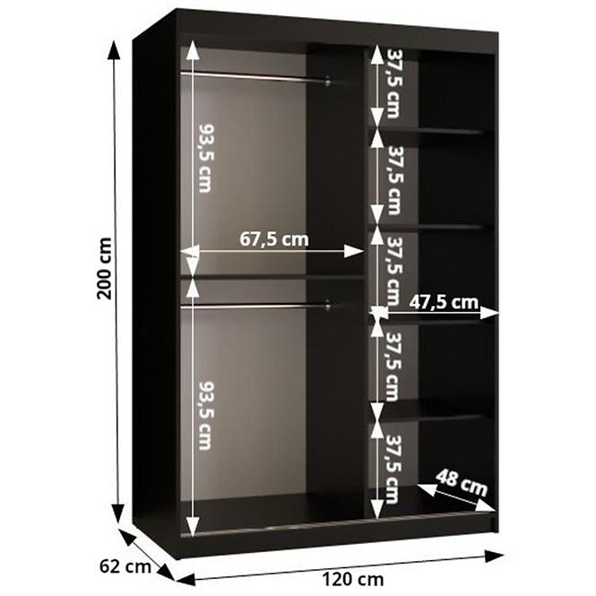 Schrank Prego 120 schwarz