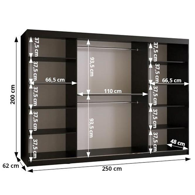 Schrank Prego 250 schwarz