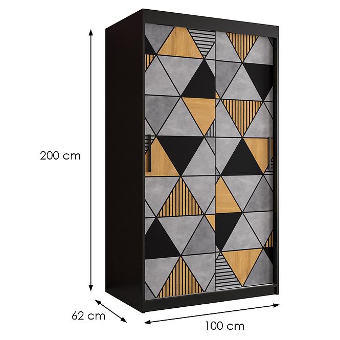 Schrank Prego 1 100 schwarz